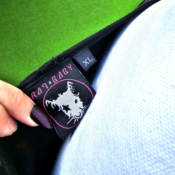 Rat Baby ✦ Occult Gothic Dress ✦ “I Hate Everything” Statement Print XL Rare HTF - Picture 12 of 17